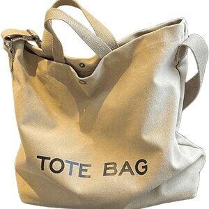 Canvas Tote Bag Large Capacity Retro Handbag Shoulder Purse for Work Travel